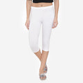 Women's Comfy Classy Capri Leggings - White