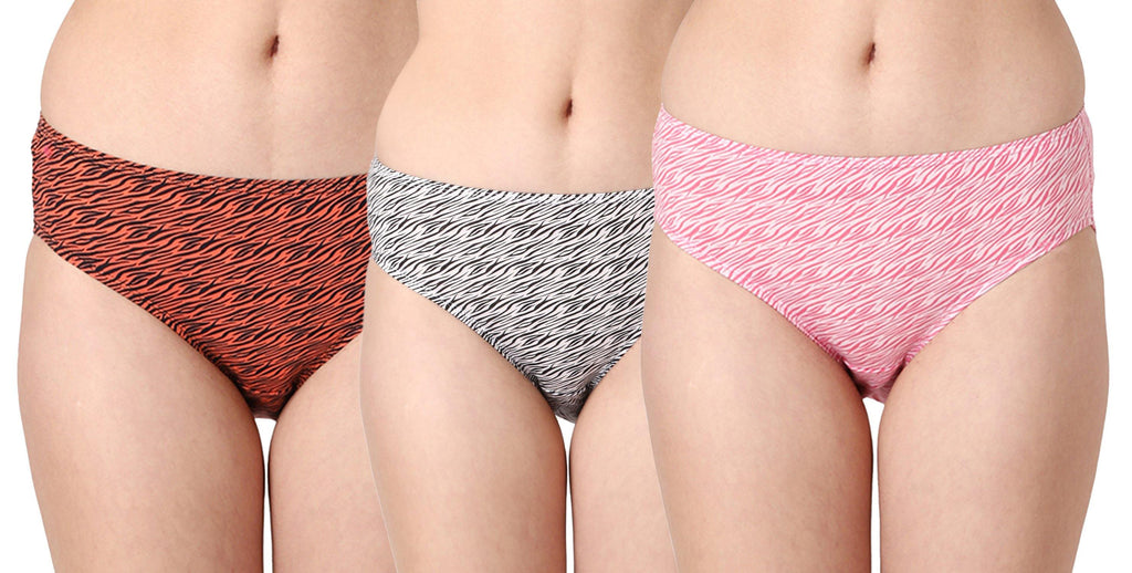 Women Printed Panty - Pack Of 3 - Bonjour Group