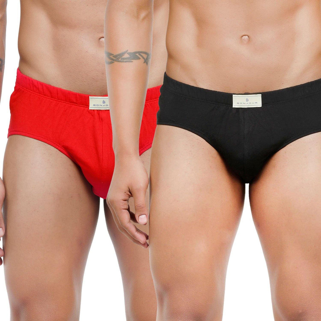 Men's Low-Rise Classic Cotton Briefs - Pack of 2 - Bonjour Group