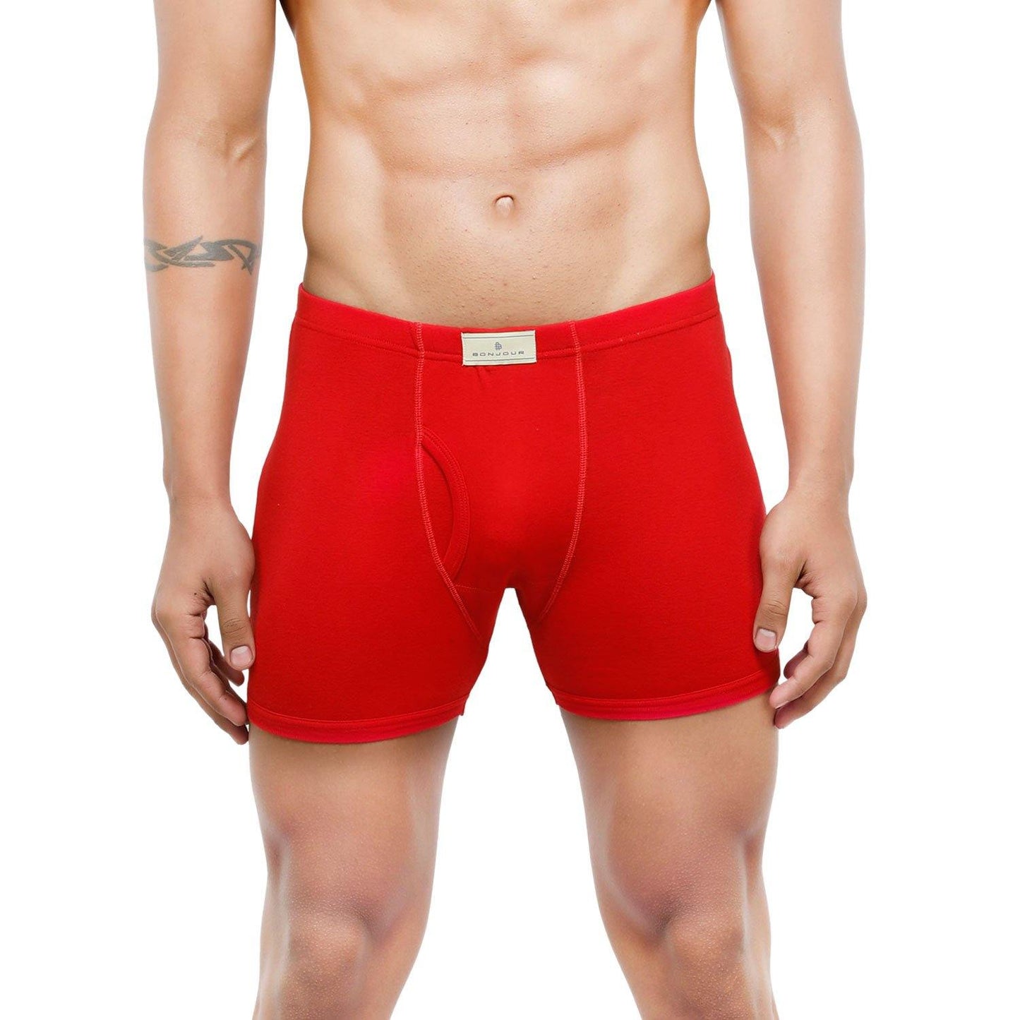 Men's Mid-Rise Classic Cotton Trunks - Pack Of 2 - Bonjour Group