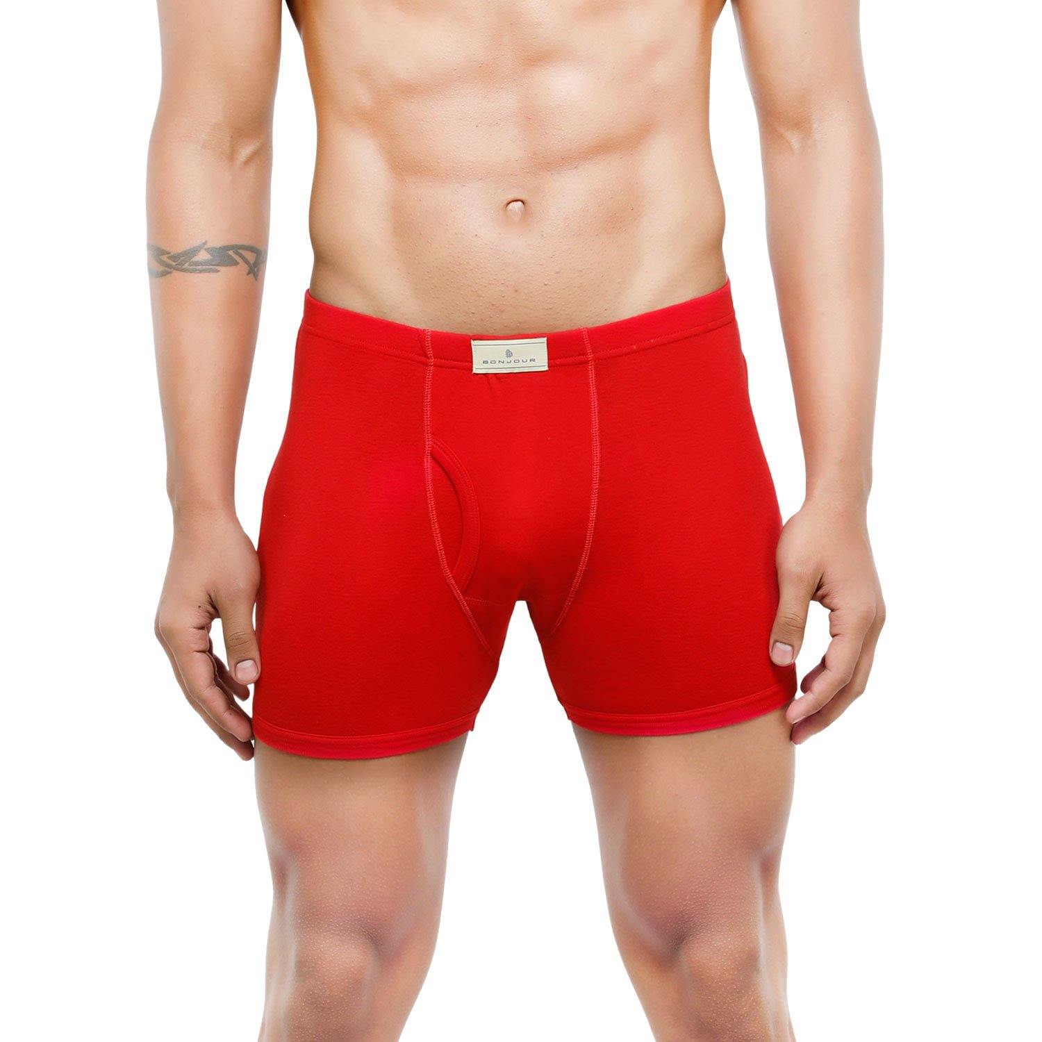 Men's Mid-Rise Classic Cotton Trunks - Pack Of 2 - Bonjour Group