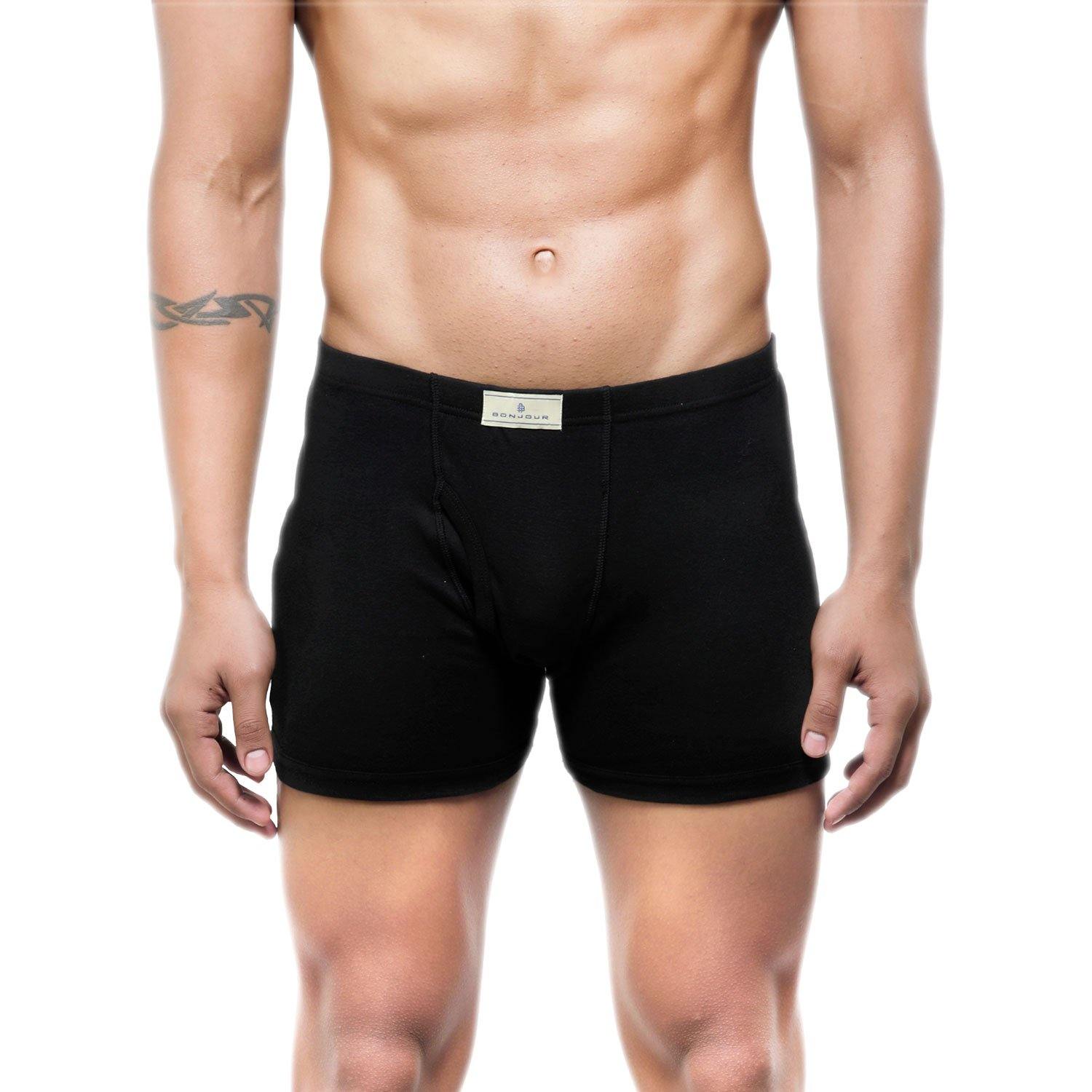 Men's Mid-Rise Classic Cotton Trunks - Pack Of 2 - Bonjour Group