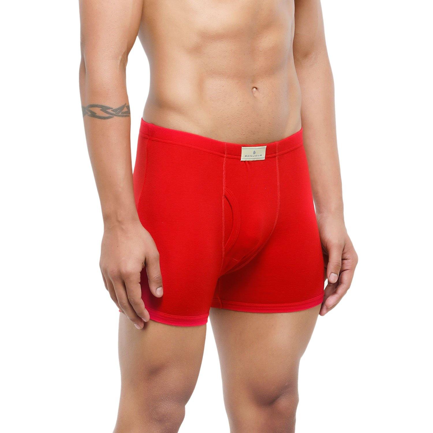 Men's Mid-Rise Classic Cotton Trunks - Pack Of 2 - Bonjour Group