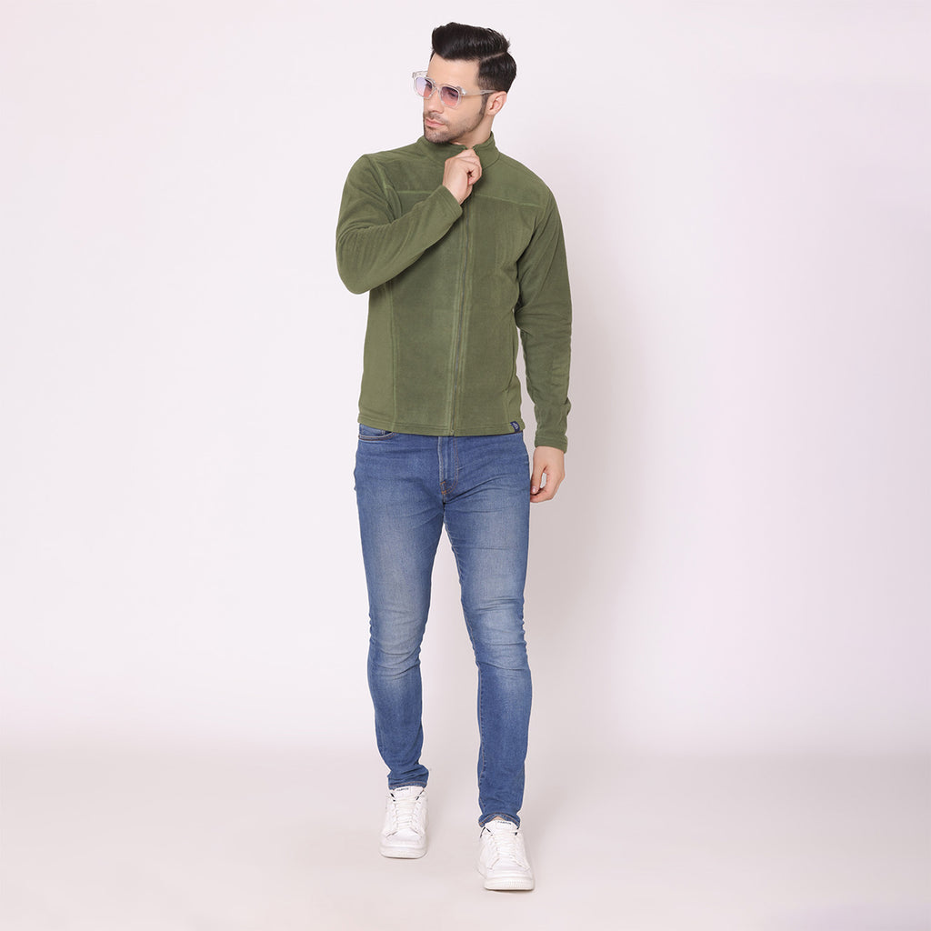 Men s Polar Jacket Olive Green BONJOUR