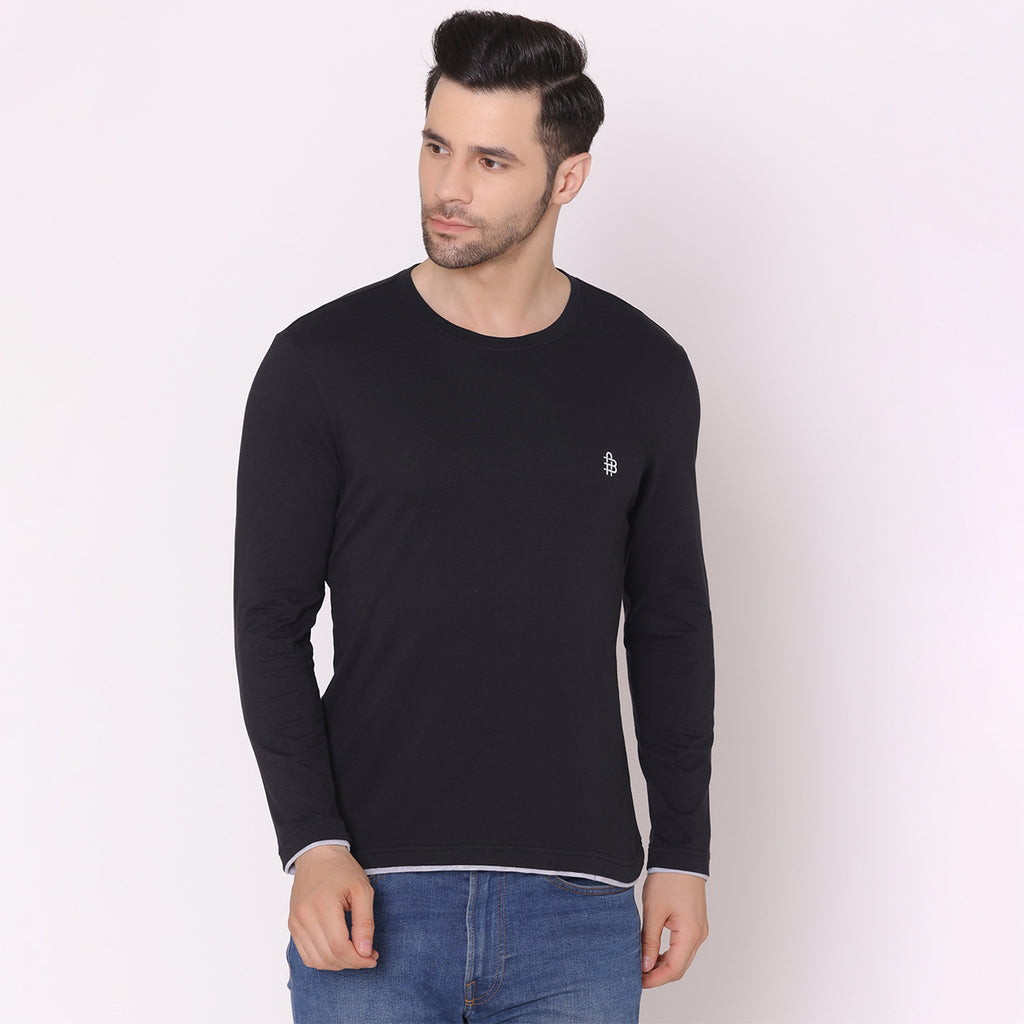 Men’s Plain Regular Fit Full Sleeve T-Shirt 