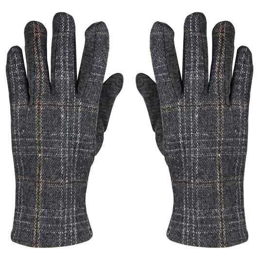 Men's Woolen Gloves In Dark Grey