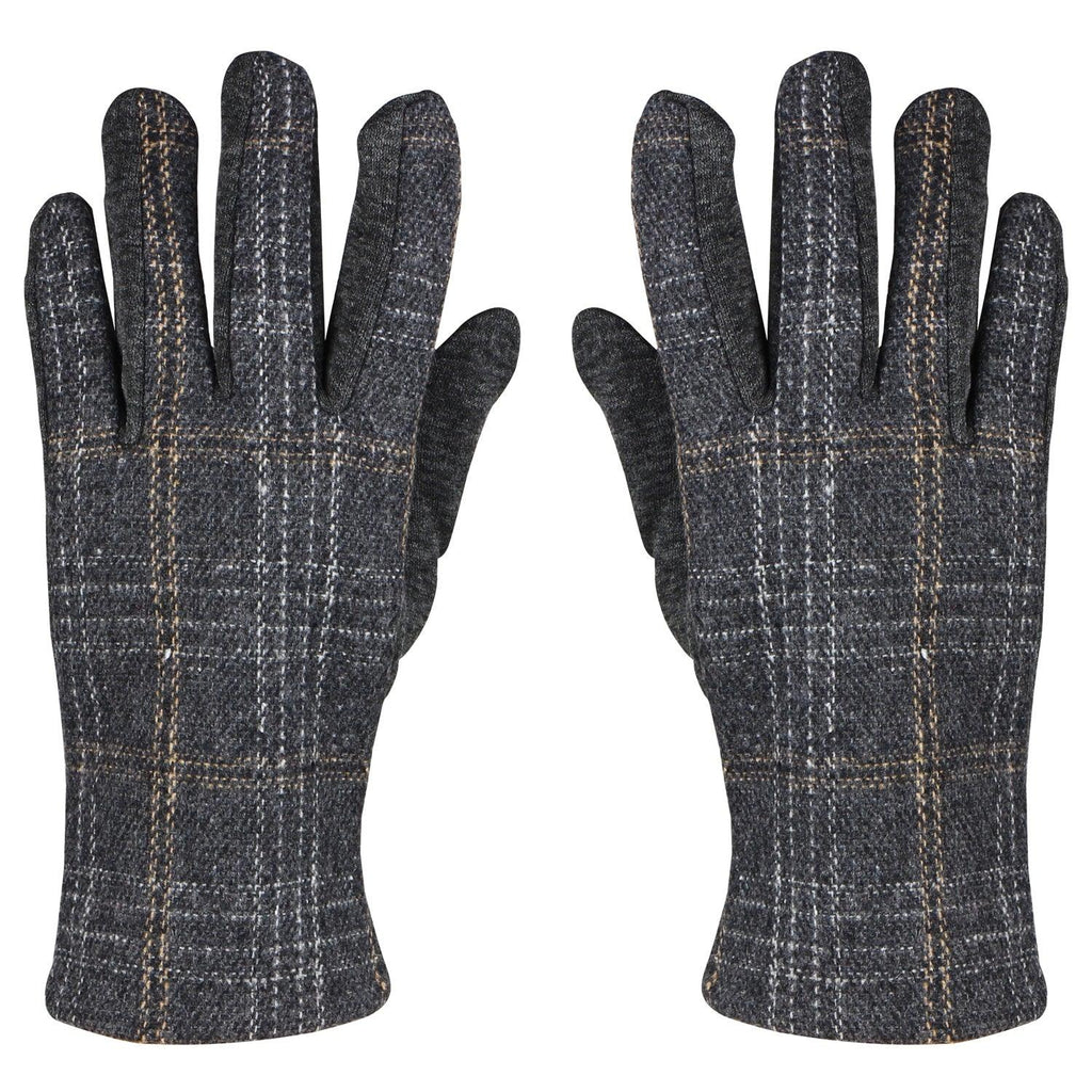 Men's Woolen Gloves In Dark Grey