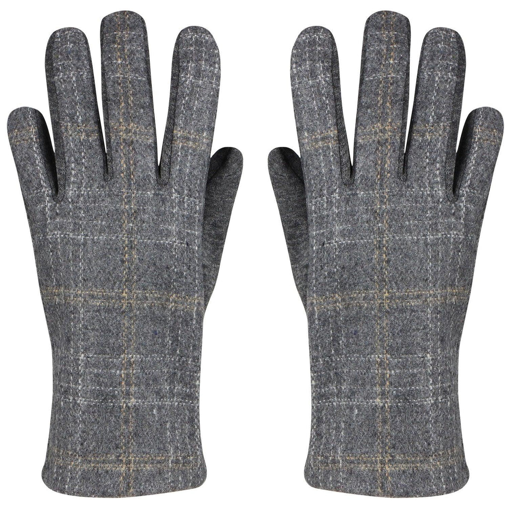 Men's Woolen Gloves In Grey