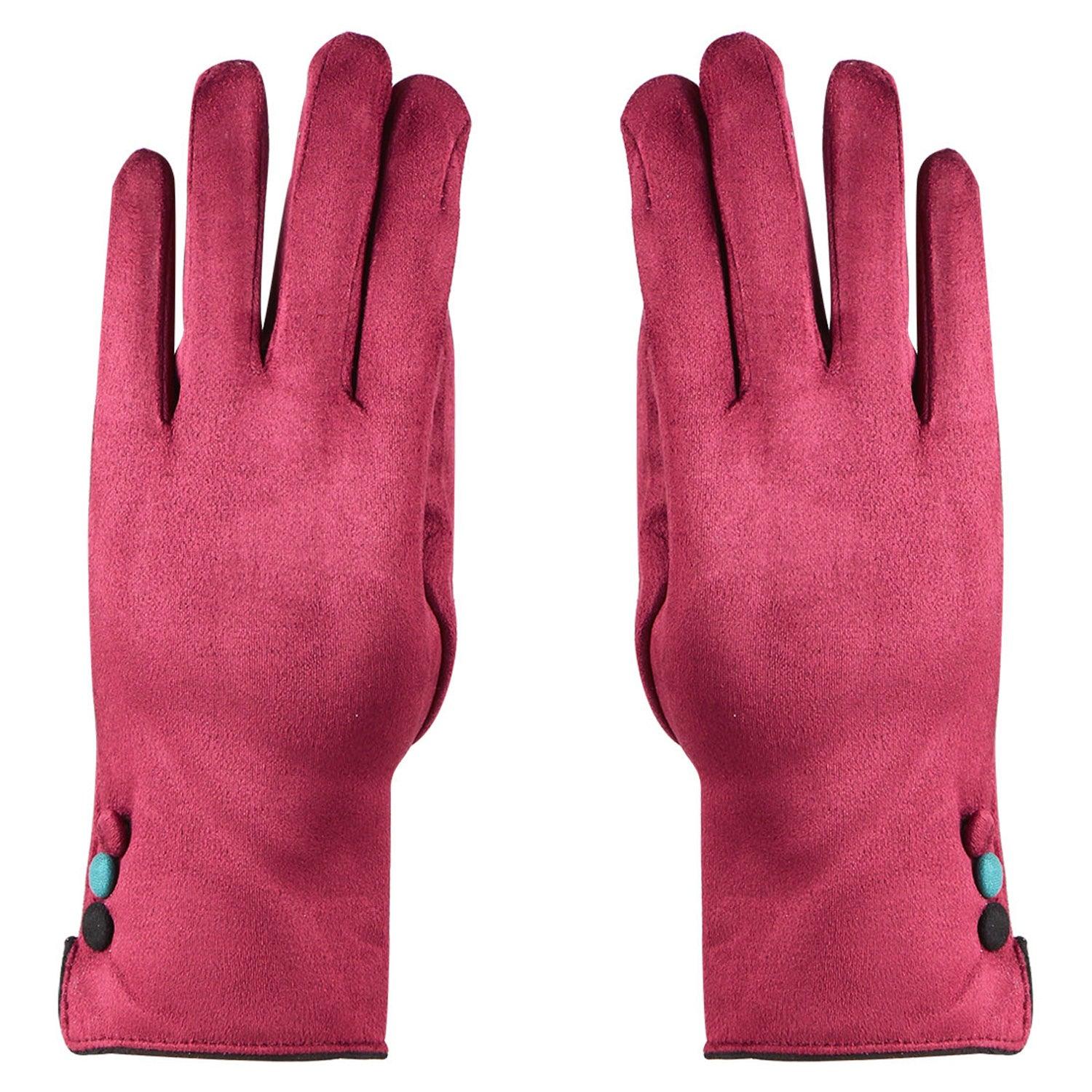 Winter Gloves For Women - Maroon  