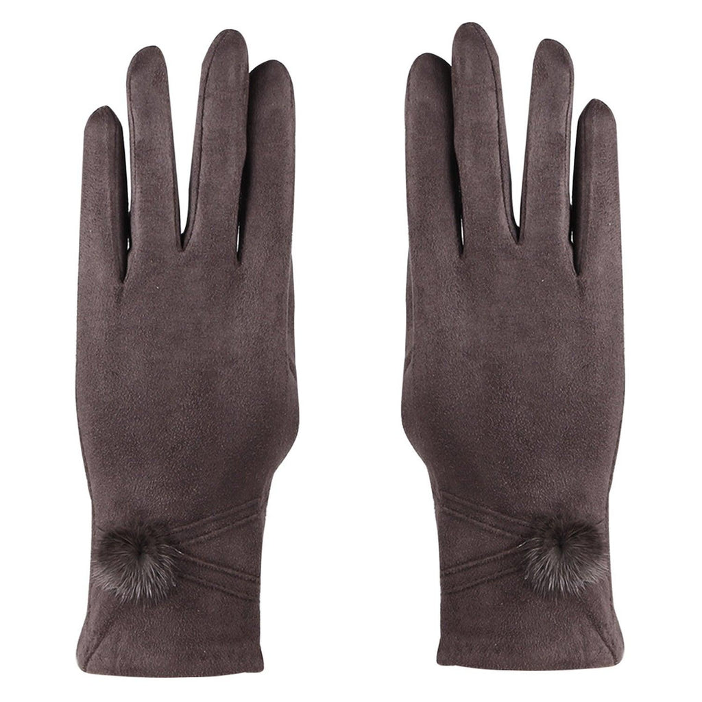 Pom Poms Gloves For Ladies