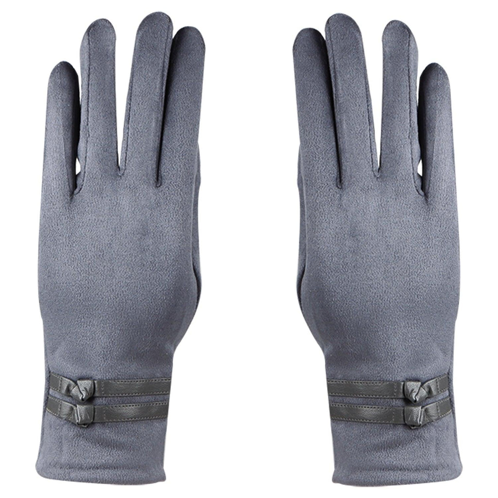 Plain Grey Gloves For Ladies 
