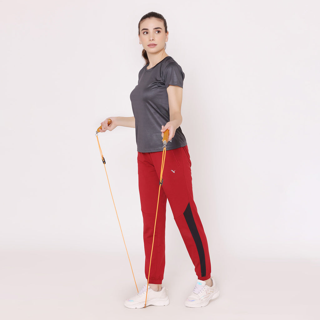 Women Fashion Jogger Pants - Biking Red