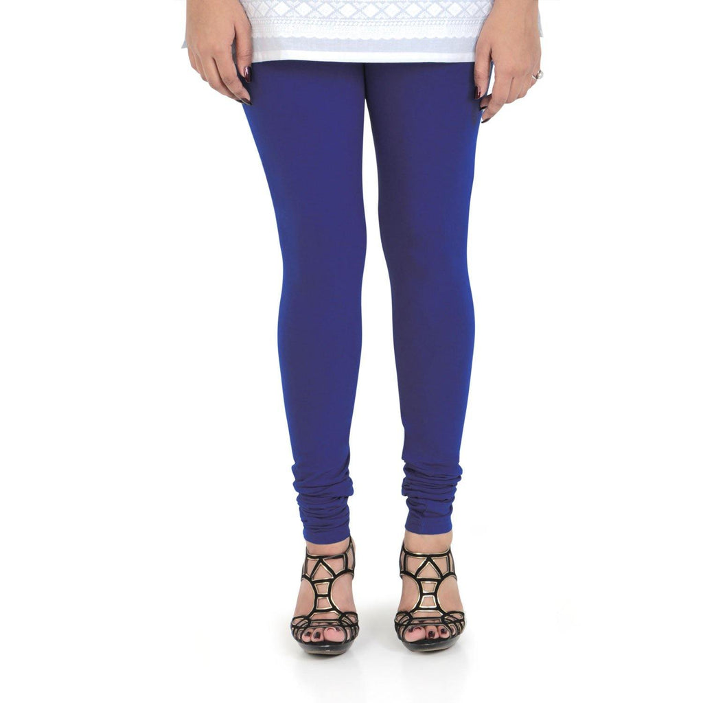 Vami Women's Cotton Stretchable Churidar Legging - Purple Heart - Bonjour Group