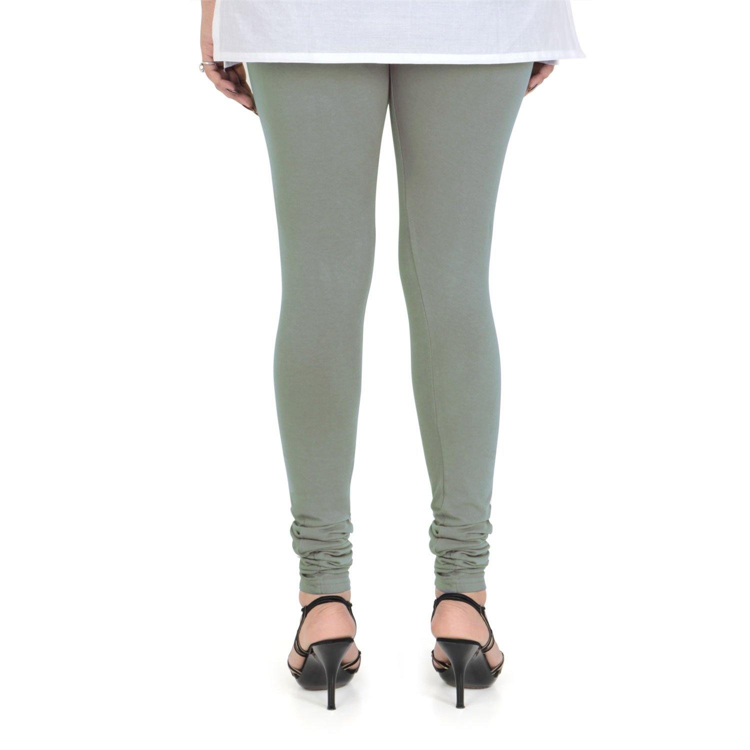 Vami Women's Cotton Stretchable Churidar Legging - Dark Forest - Bonjour Group