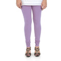 Women's Ultra Soft 4 Way Stretchable Plain Churidar Cotton Leggings - Lavender