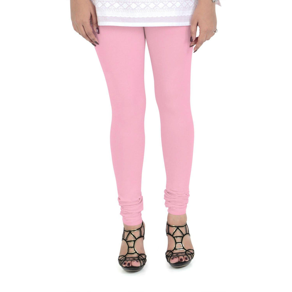 Vami Women's Cotton Stretchable Churidar Legging - Royal Pink - Bonjour Group