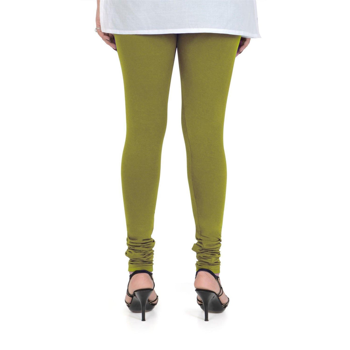 Vami Women's Cotton Stretchable Churidar Legging - Grass Hopper - Bonjour Group