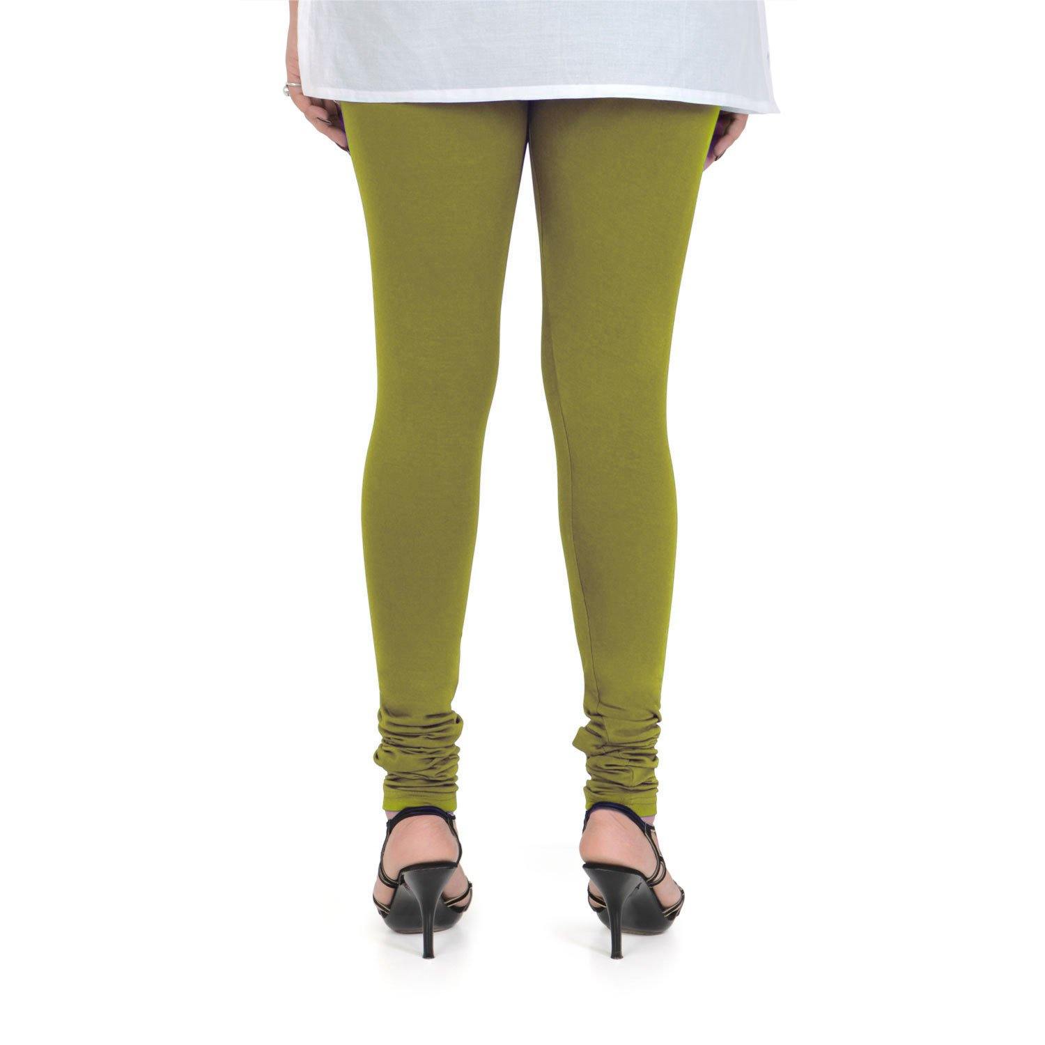 Vami Women's Cotton Stretchable Churidar Legging - Grass Hopper - Bonjour Group