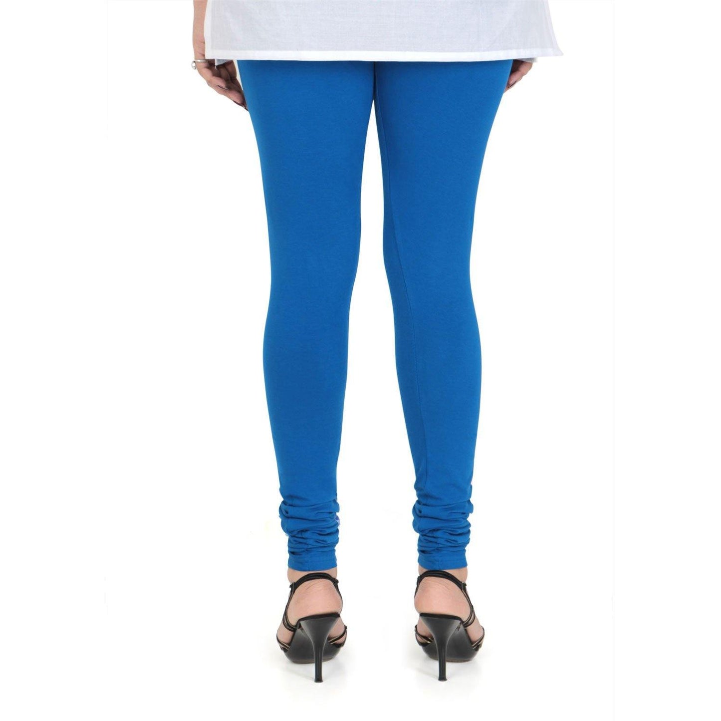 Vami Women's Cotton Stretchable Churidar Legging - Victoria Blue - Bonjour Group