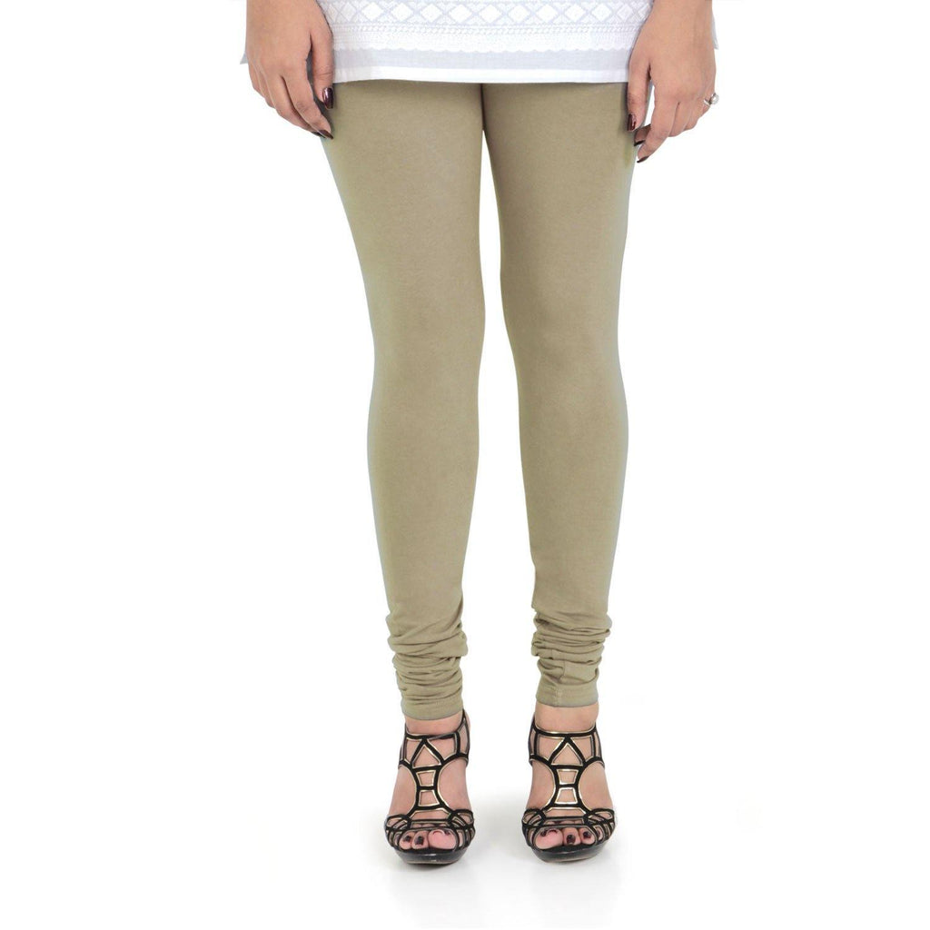 Vami Women's Cotton Stretchable Churidar Legging - Natural Tan - Bonjour Group