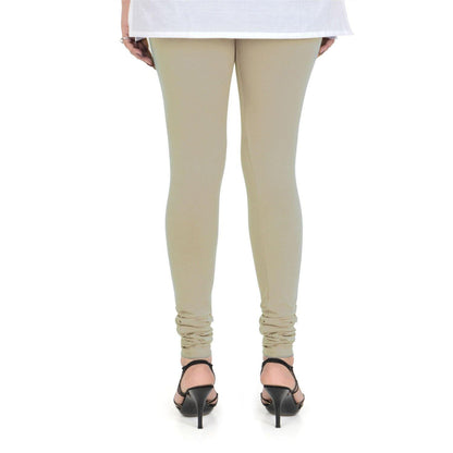 Vami Women's Cotton Stretchable Churidar Legging - Natural Tan - Bonjour Group