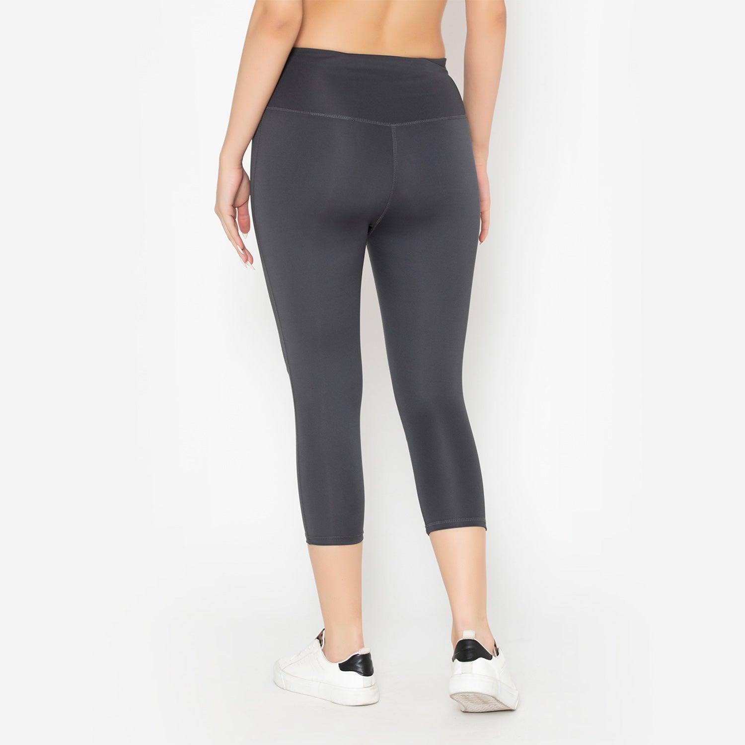 Women's Gym Capri Grey – BONJOUR