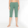 Women's Plain Knitted Capri - Green