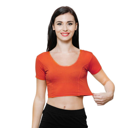 Vami Women's Cotton Stretchable Readymade Blouses - Fire - Bonjour Group