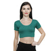 Vami Women's Cotton Stretchable Readymade Blouses - Garden Green - Bonjour Group
