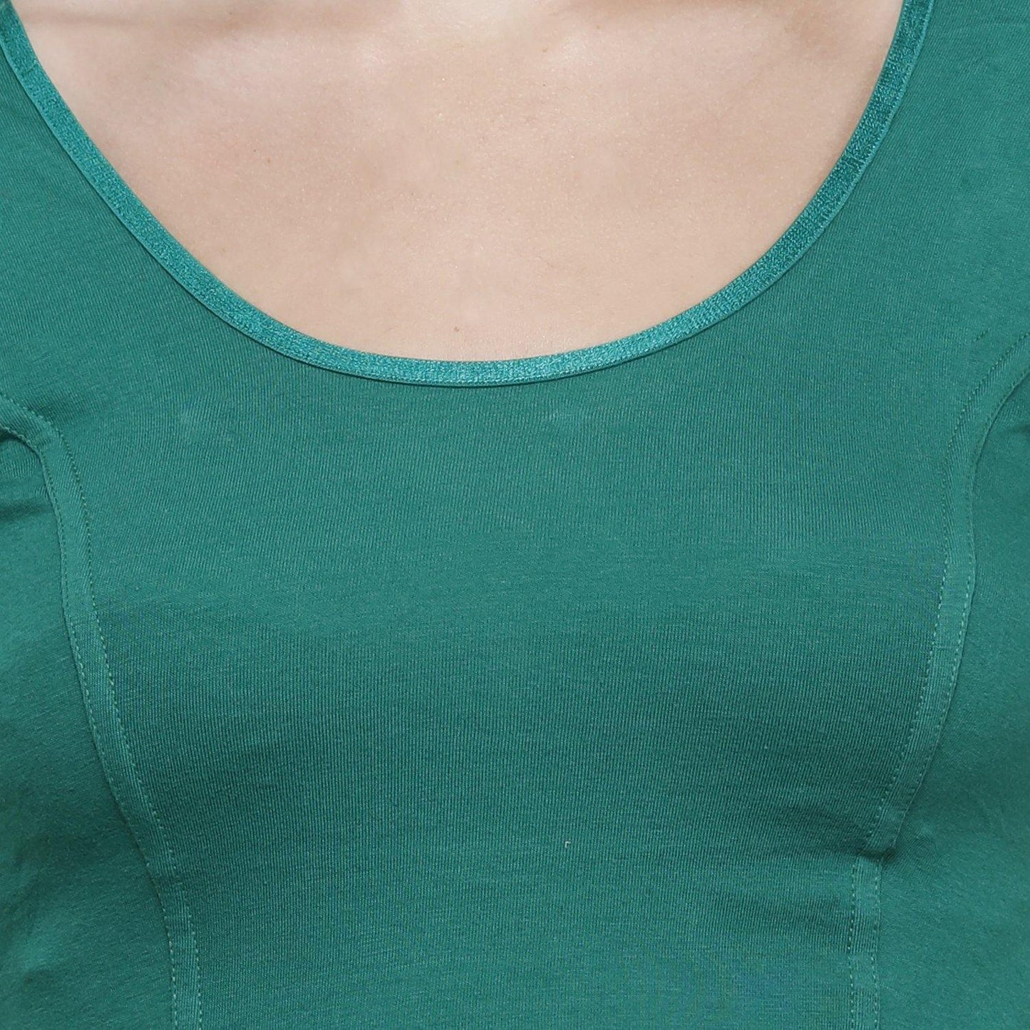 Vami Women's Cotton Stretchable Readymade Blouses - Garden Green - Bonjour Group