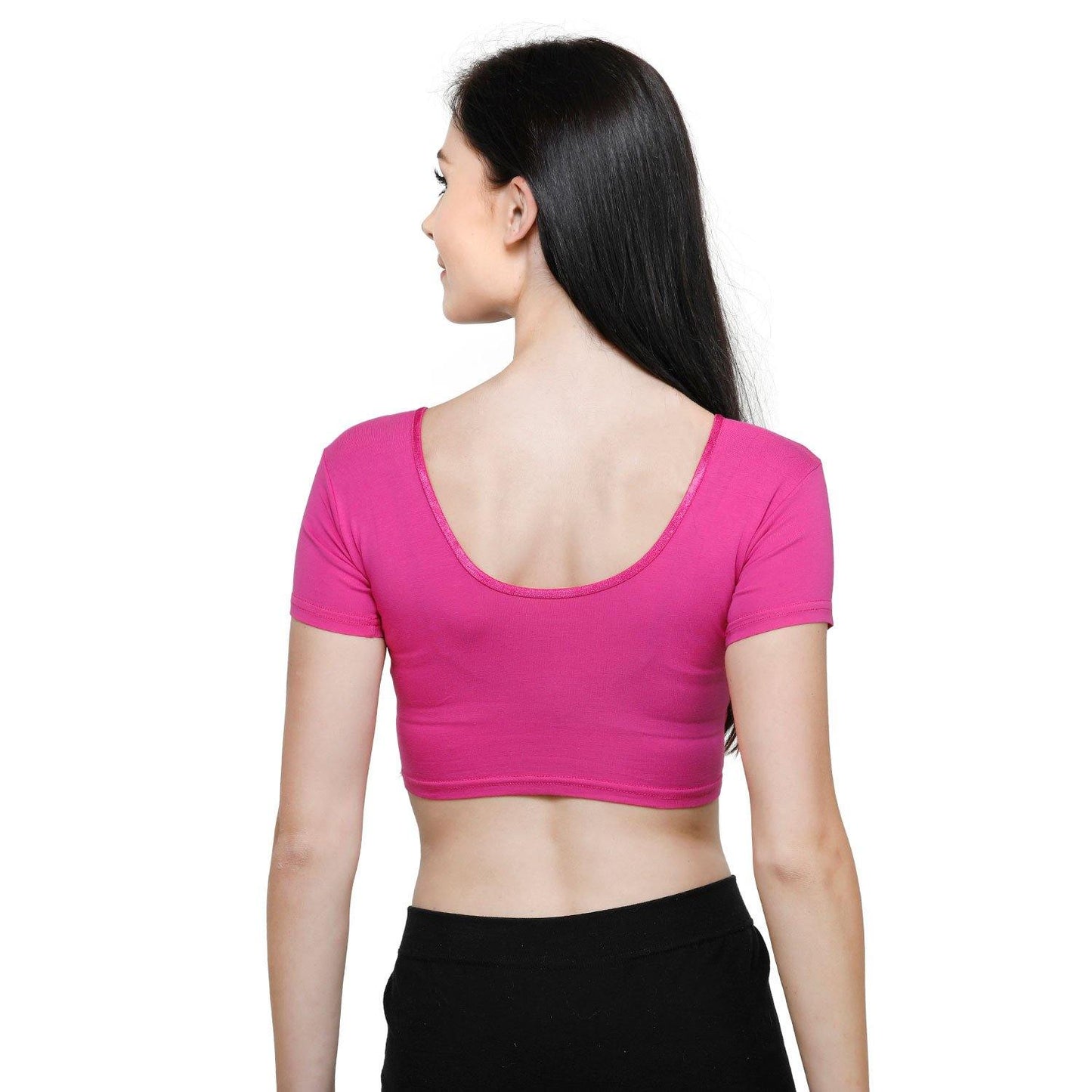 Vami Women's Cotton Stretchable Readymade Blouses - Magic Pink - Bonjour Group