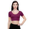 Vami Women's Cotton Stretchable Readymade Blouses - Violet - Bonjour Group