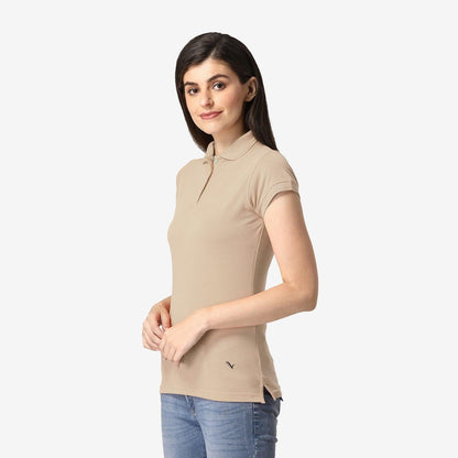 Ladies Half Sleeve Polo T-Shirt - Wisper Pink