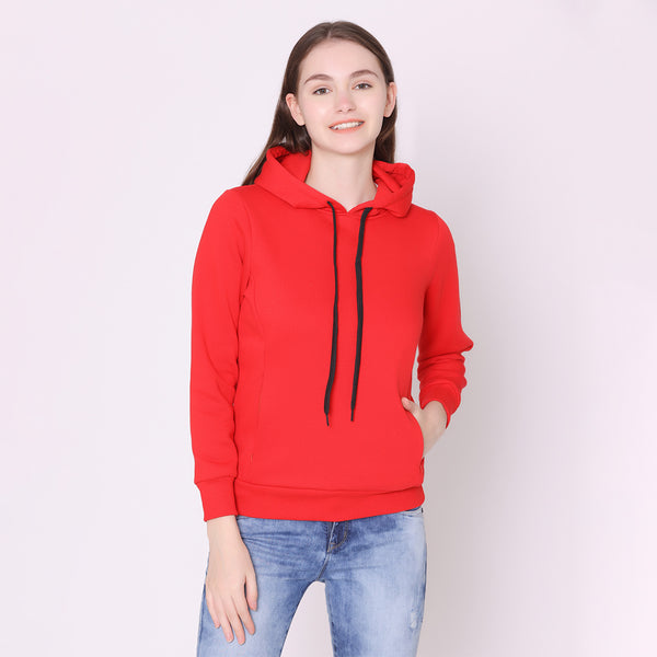 Women's Hoodie Jacket Urban Red – BONJOUR