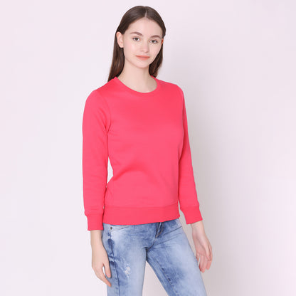 Plain Sweatshirt  For Ladies