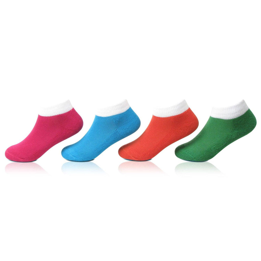 Kids Multicolor Loafer Socks ( 3-5 Years ) - Pack of 4 – BONJOUR