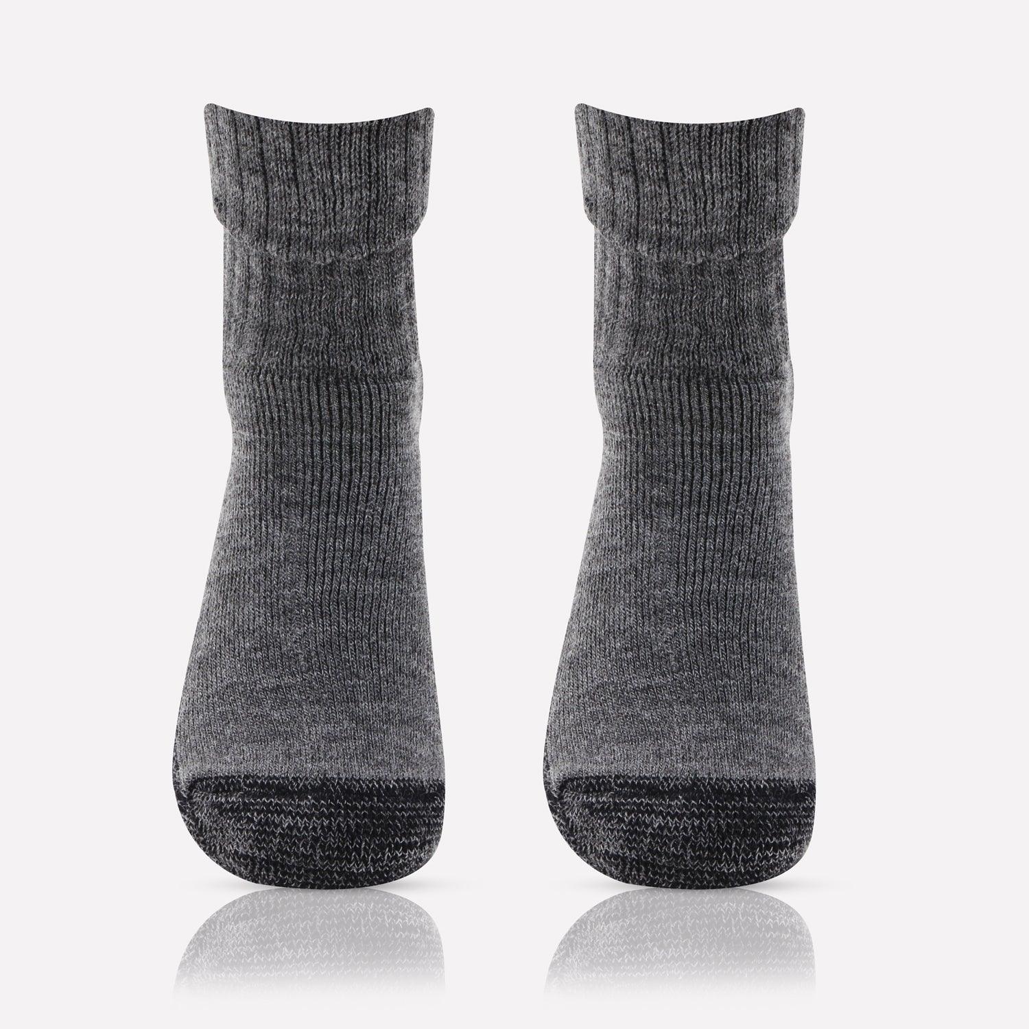 Women's Woolen Anthra Color Anti-Skid (Gripper) Indoor Socks 
