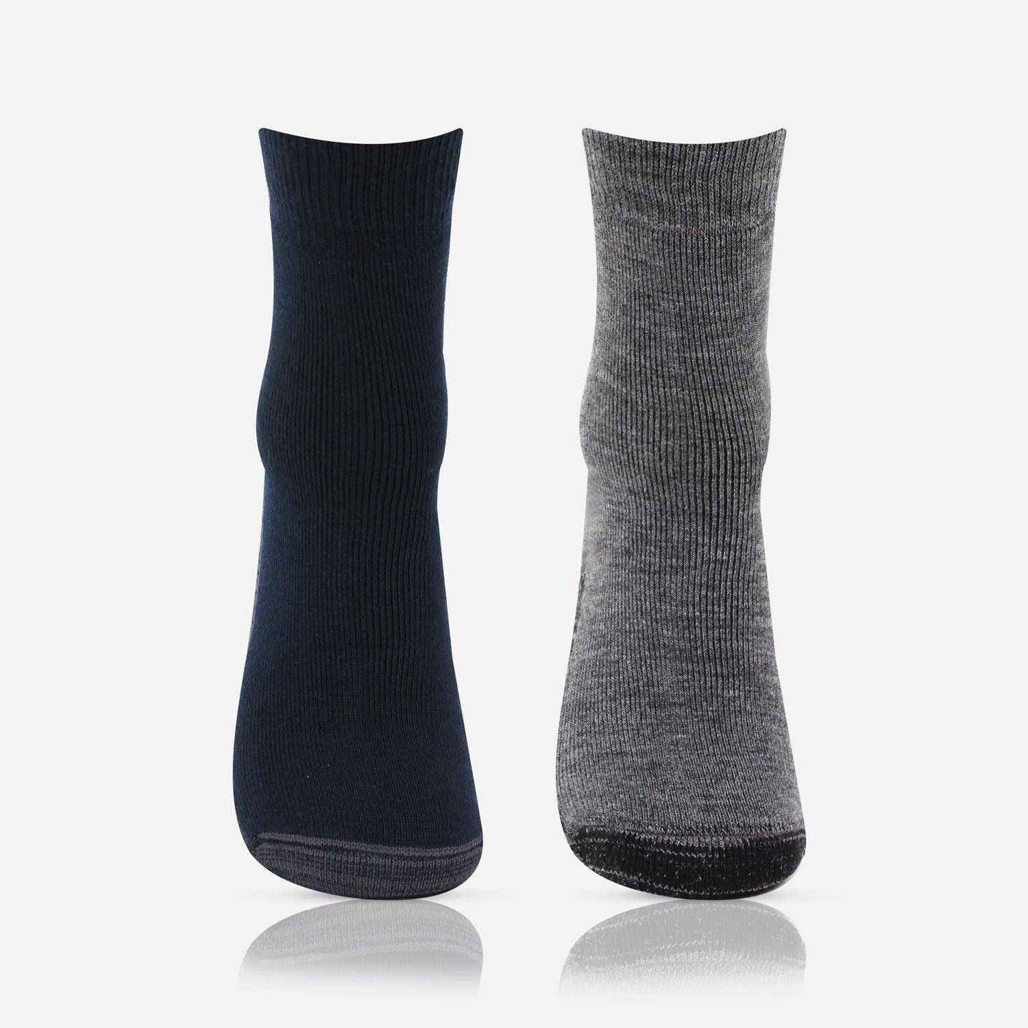 Men's Woolen Anti-Skid (Gripper) Indoor Socks - Pack Of 2