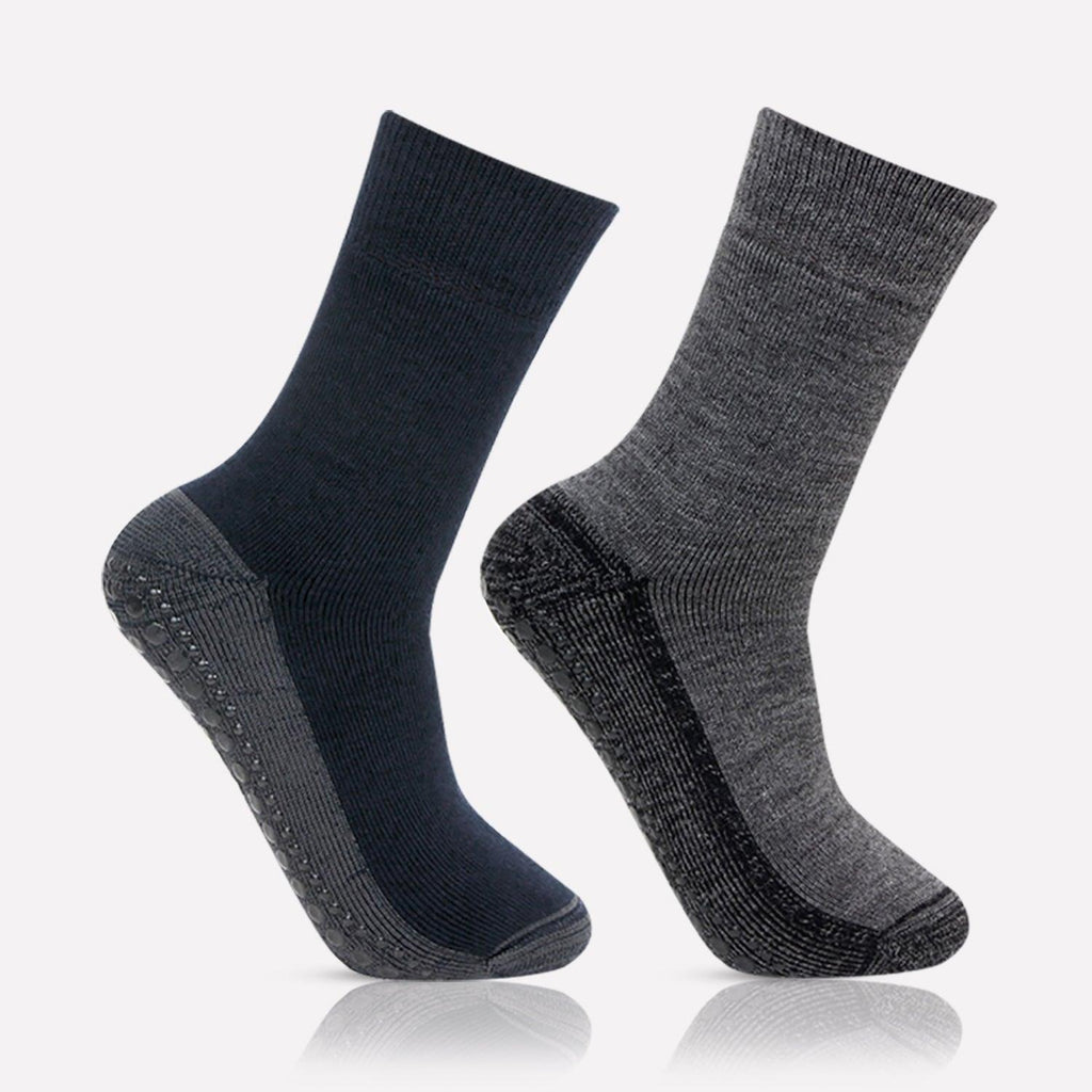 Men's Woolen Assorted Anti-Skid (Gripper) Indoor Socks 