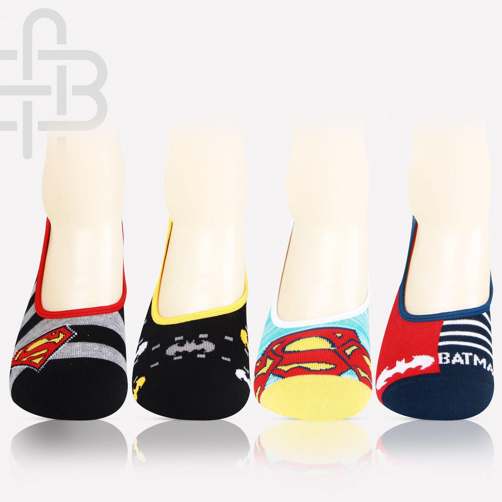 Superman Batman  Loafer Socks for Men - Pack of 4