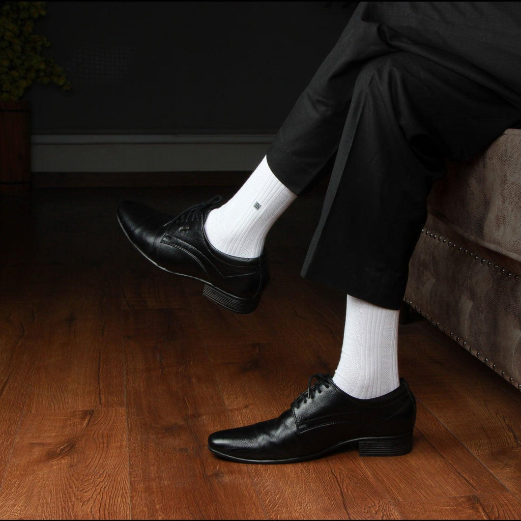 Luxury White Formal Socks for Men